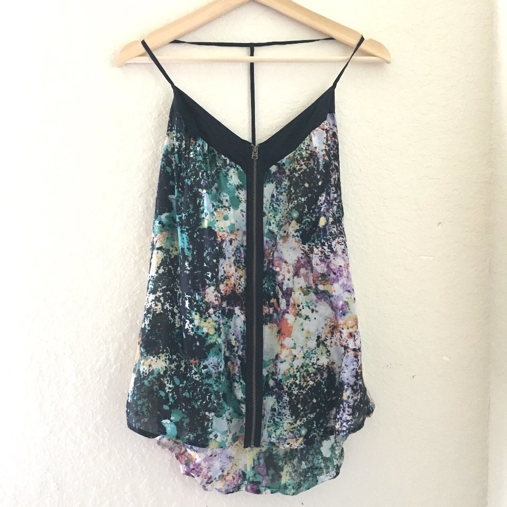 Buffalo by David Bitton Zip Abstract Tank Top